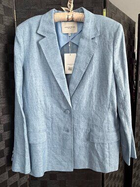 Lafayette 148 New York "Coastal Blue Melange." US size 14.